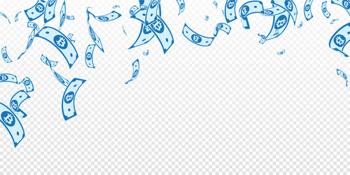 bitcoin internet currency notes falling random b vector image