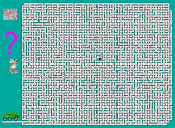logic puzzle game with labyrinth need to draw vector image