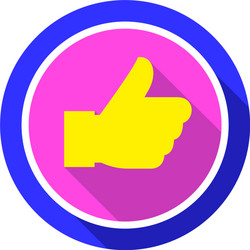 Thumbs up bright color vector