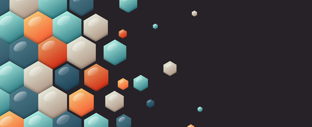 abstract technology color hexagon background vector image
