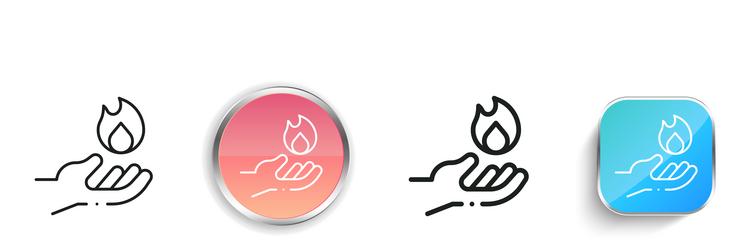 magic icon thin linear regular and button style vector image