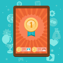 Mobile Game App Interface vector image
