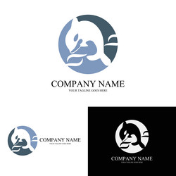 water animal dolphin logo symbol in the ocean Vector Image