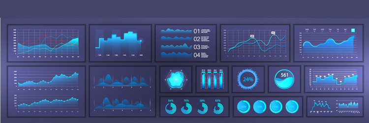 web elements ui ux design business infographic vector image