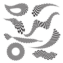 checkered racing flag isolated vector