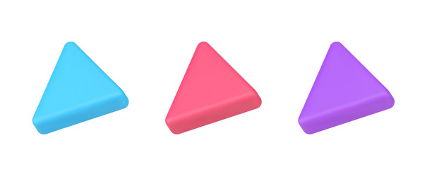 collection multicolored triangle arrows pointing vector image