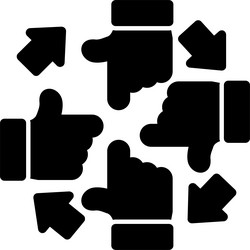 group of people with hands in a circle for unity vector image