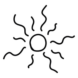 Isolated sun icon Royalty Free Vector Image - VectorStock