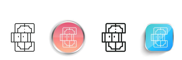 magic icon thin linear regular and button style vector image