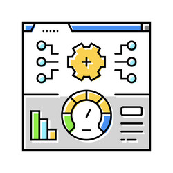 performance testing analyst color icon vector image