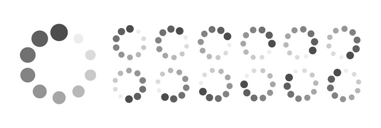 circular loading buffering icons vector image