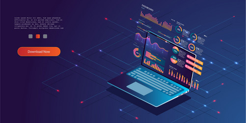 Database Analytics & Statistics vector image