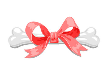 Dog Bone New Year Gift Vector Image