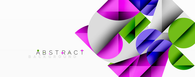 geometric shapes overlap creating vibrant vector image