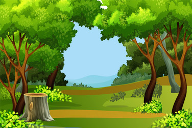 Seamless background with forest Royalty Free Vector Image