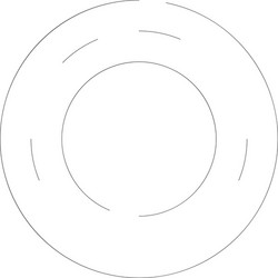 gyrate rotating segmented lines circular element vector image