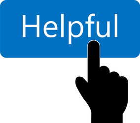 helpful button with mouse cursor vector