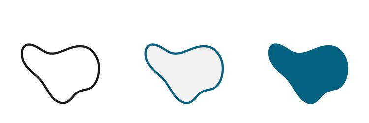 liquid abstract shape set blob in minimal vector image