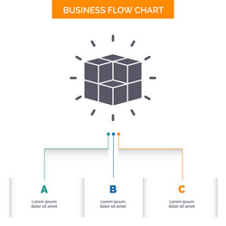 Box labyrinth puzzle solution cube business flow vector