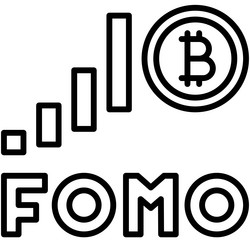 fear of missing out icon bitcoin related vector