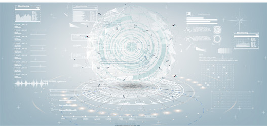 Futuristic Data Interface Elements vector image