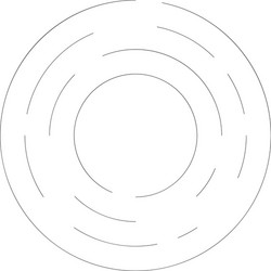 gyrate rotating segmented lines circular element vector image