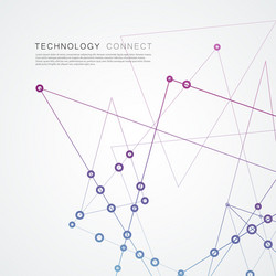 Network background with connecting points vector