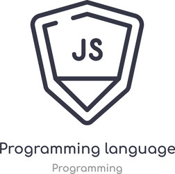 programming language outline icon isolated line vector