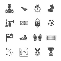 Soccer icon set vector