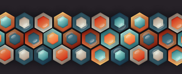abstract technology color hexagon background vector image