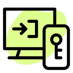 two-factor authentication used for system vector image