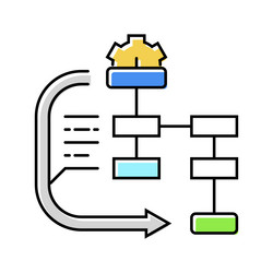 Uml diagrams analyst color icon vector