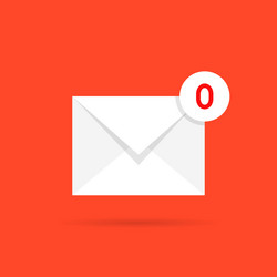 zero mail like empty inbox vector