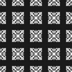 Seamless pattern of geometric snowflake square vector
