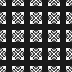 Seamless pattern of geometric snowflake square vector