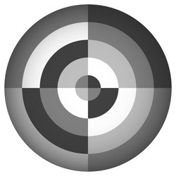 Segmented concentric circle element isolated vector