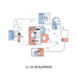 ui ux development concept vector image