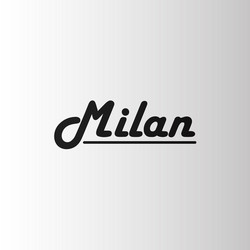 Word milan logo design vector