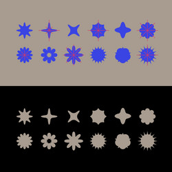 abstract elements for design a set of different vector image