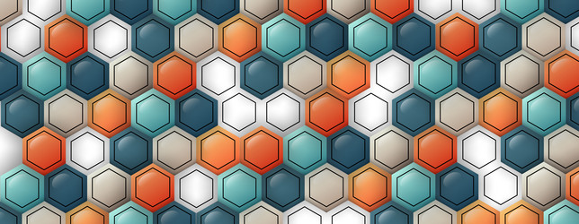 abstract technology color hexagon background vector image