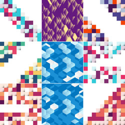 blue mosaic pattern with a color gradient vector image
