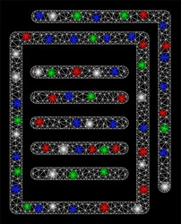 bright mesh network copy with light spots vector