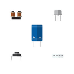 flat technology set of resist memory transistor vector image