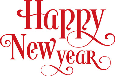 happy new year text design for greeting card Vector Image