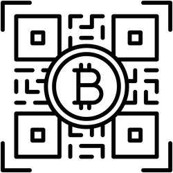 Qr code icon bitcoin related vector