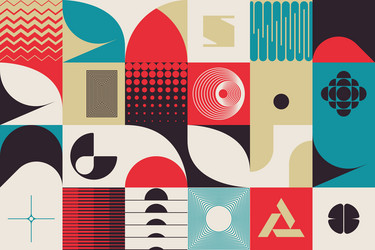 retro future abstract pattern vector image
