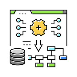 system deployment analyst color icon vector image