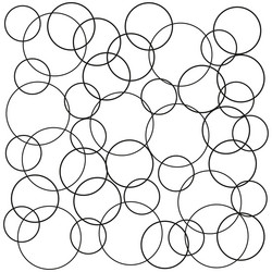 circle overlap pattern outline design geometric vector image