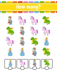 counting game for children happy characters vector image