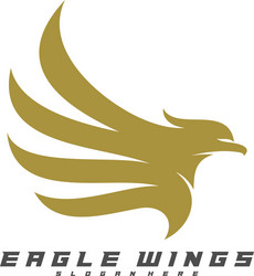 Flying eagle logo design creative design template Vector Image